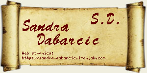 Sandra Dabarčić vizit kartica